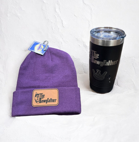 Dawgfather Beanie Tumbler package